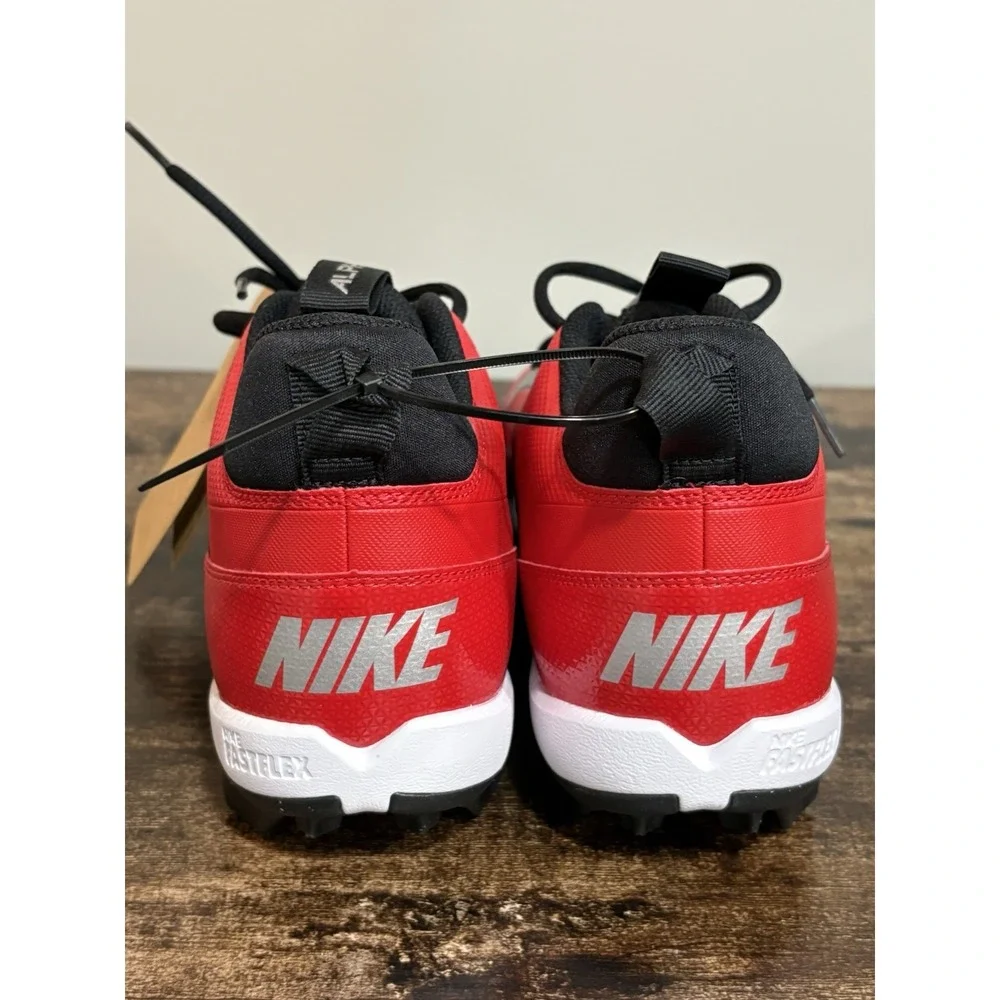 Nike Alpha‎ Menace 4 Shark Men's Red/White Football Cleats NWOB Size 12 Shoe